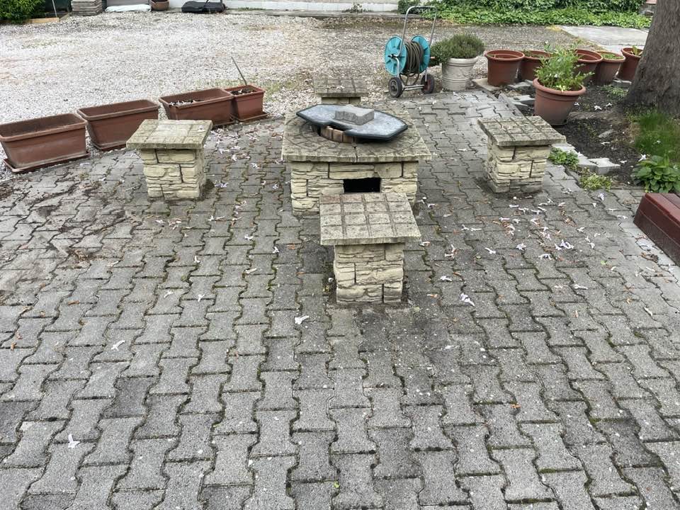 Térkő tisztítás Siófok – felület mosás közben